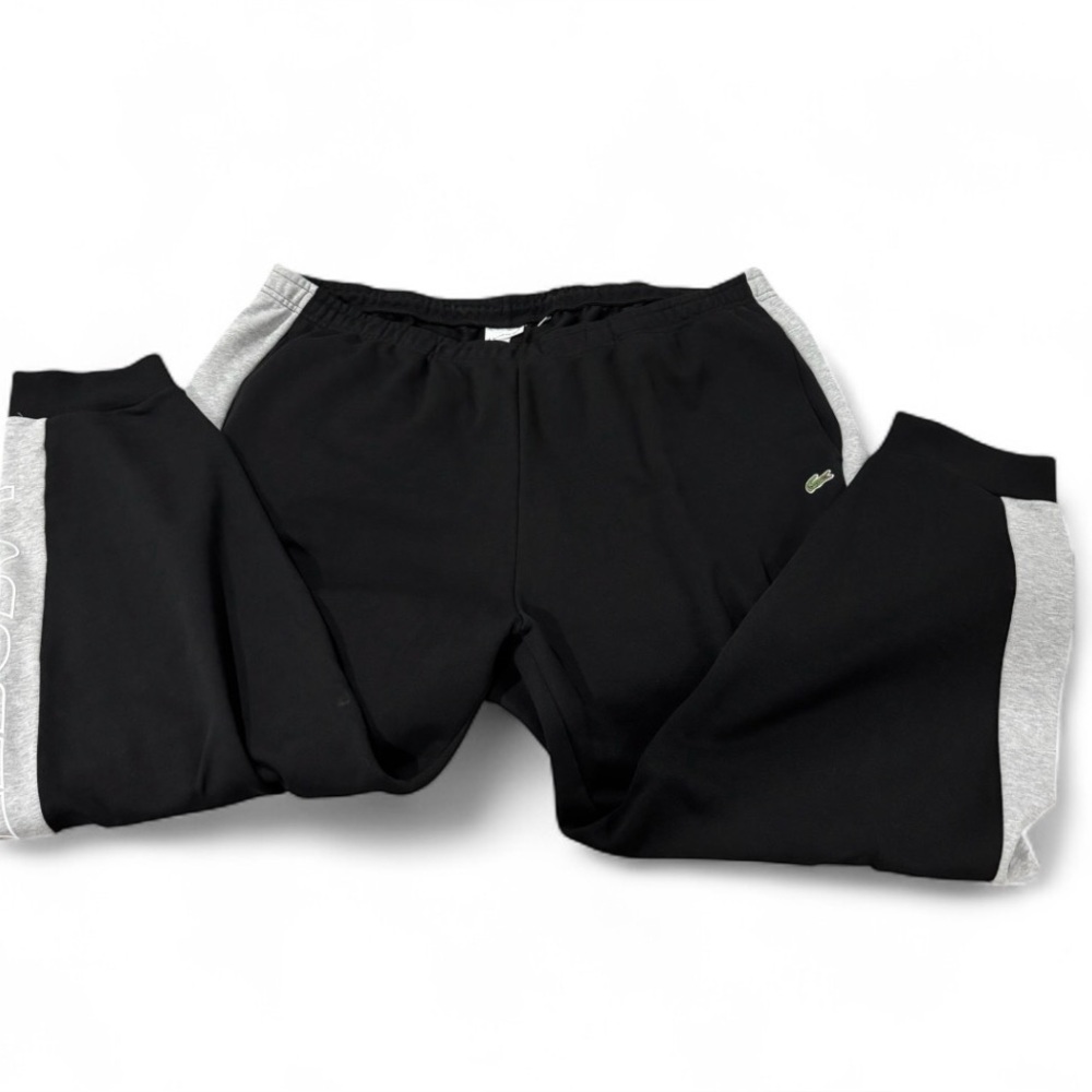 Lacoste men’s 3XLB black sweat pants. Big & tall